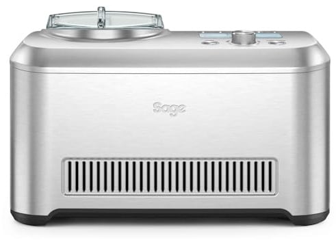 Sage The Smart Scoop, Eismaschine, Gebürsteter Edelstahl | 12 Härteeinstellungen, Pre-Cool-Funktion, Mix-In-Signalton, Keep Cool bis 3 Std, 4 Programme, 1 L Edelstahl