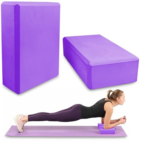 Lixiluxia Yoga Block 2er Set, rutschfeste Blöcke, Erwachsene Yogablöcke, EVA Schaumstoff, für Yoga, Pilates, Meditiation