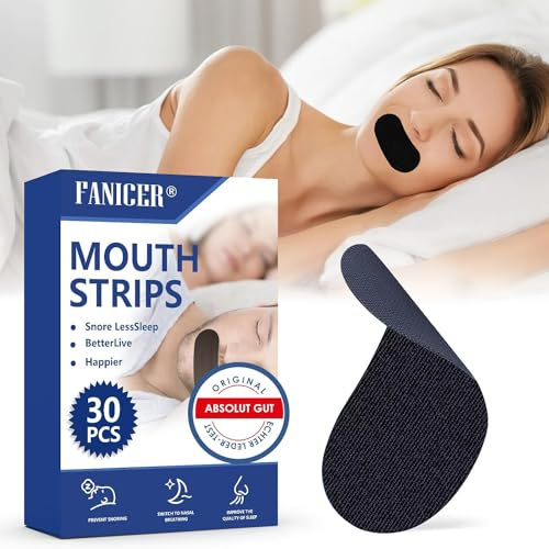 30 Stück Mundpflaster gegen Schnarchen, Schlafstreifen Mouth Tape | Mundband Schnarchstopper gegen Schnarchen. Fördert die Nasenatmung und verbessert die Schlafqualität jede Nacht.