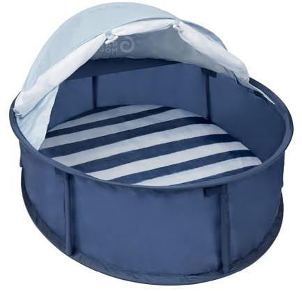 Babymoov Spielzelt Babyni mit UV-Schutz 50+ - 2-in-1 Babyzelt & Reisebett, Faltbares Strandzelt mit Moskitonetz und Sonnendach, für Indoor & Outdoor, Matrose
