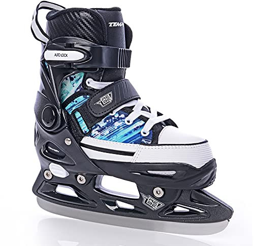 Tempish Herren Größenverstellbare Eishockey-Schlittschuhe Für Jungen, Kinder-Schlittschuhe Rebel Ice ONE PRO, Black, 29-32, 1300001830