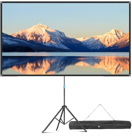 VISULAPEX 80 Leinwand Beamer, 4K HD 16:9 Beamer Leinwand Tragbar Projector Screen, Leicht und Kompakt, Ideal für Heimkino, Camping und Freizeitveranstaltungen