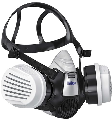 Dräger X-plore 3300 Lackiererset, Atemschutzmaske mit A2P3 Kombi-Filter – Halbmaske für Maler & Lackierer, zuverlässiger Schutz gegen Dämpfe, Gase und Feinstaub, Größe L