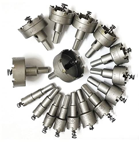 23 Stück Lochsäge Hartmetall Set 16mm-100mm TCT Lochsäge Hartmetall-Bohrer | Lochschneider Metall Lochsäge Bohrer Set für Edelstahl Eisen Kupfer