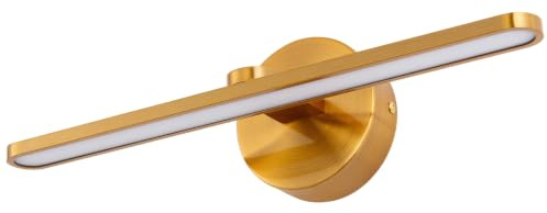 TYhogar LED Spiegelleuchte Bad Wandleuchte Badezimmer Wandlampe Badlampe Wand 40cm, 12W Modern Bilderleuchte 3000K Spiegelbeleuchtung Messing Spiegellampen für Keller Küche Badschrank