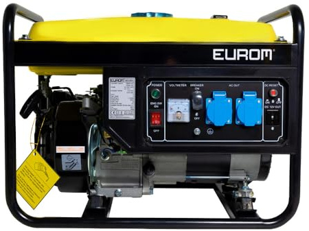 Dönges Stromerzeuger Benzin leise 2200 Watt, Notstromaggregat mit 2 x 230V Steckdosen, 11h Betriebszeit, Stromgenerator 15L Tank für Outdoor, Camping, Garten, Heimwerken zur mobilen Stromversorgung