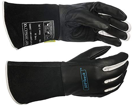 WELDAS SOFTouch 10-1050 Schweißhandschuhe, hoher Komfort und alle Schweißanwendungen TIG, MIG, MMA, alle Größen (8,5 (M)