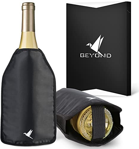Beyond Weinkühler Manschette - Kühlmanschette Weinflaschen, Sekt & Champagner | Flaschenkühler für unterwegs, Weinmanschette, Weinflaschenkühler Weinzubehör Sektkühler Kühltasche Getränke - 1er Set