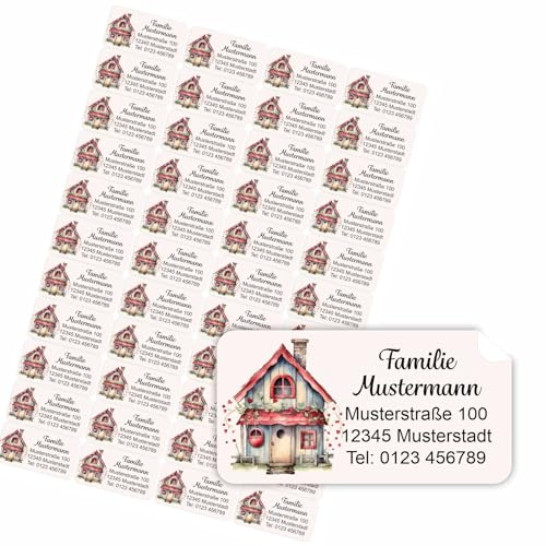 FOTOFOL Adressaufkleber 44 Stück – Adressetiketten Selbstklebend mit Name & Adresse für Briefe, Pakete & Organisation – hochwertige Etiketten Selbstklebend für Post & Kennzeichnung – Style 10