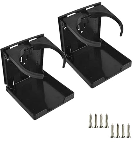 2 Stück Getränkehalter Auto Klappbar Becherhalter Verstellbar Flaschenhalter für Auto Wohnmobil Boot LKW Van – Faltbarer Tassenhalter passend für Flaschen und Dosen 60–100 mm