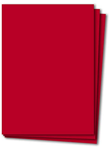 50 Blatt Tonkarton DIN A4 - Rot - 240 g/m² dicker Bastelkarton - 21,0 x 29,7 cm Pappe zum basteln für Fotoalbum Menükarte Bedruckbar DIY kreativ sein