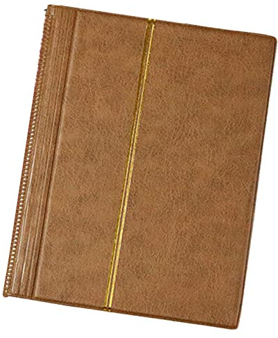 Briefmarkenalbum, 10 Blatt (20 Seiten), Präsentationshalter, Freunde, Sammler, Braun