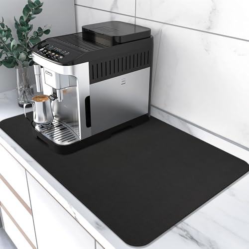 Kaffeematte Super saugfähige Trocknungsmatte Kaffeebar-Zubehör Passt mit wasserfester Gummirückseite Passt unter Coffee Mat