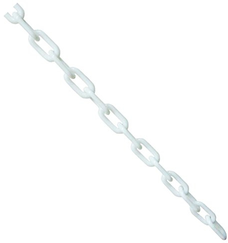 True Products b1021d 25 m x 6 mm Kunststoff Absperrkette Link Sicherheit Deko Garten Zaun, weiß