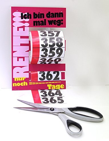 Tupf'n - Rentenkalender 365 Tage bis zur Rente, Geschenk zur Rente, Abschneidkalender, Abreißkalender, 365 Selbstklebende Sticker