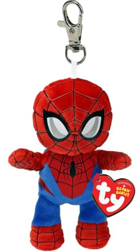 Ty Spider-Man Plüschtier, 12 cm, Rot und Blau, Beanie Babies