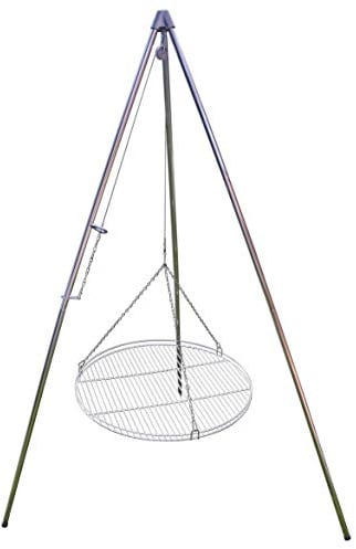 Dreibein Schwenkgrill inkl. 60 cm Edelstahl-Rost aus deutscher Produktion