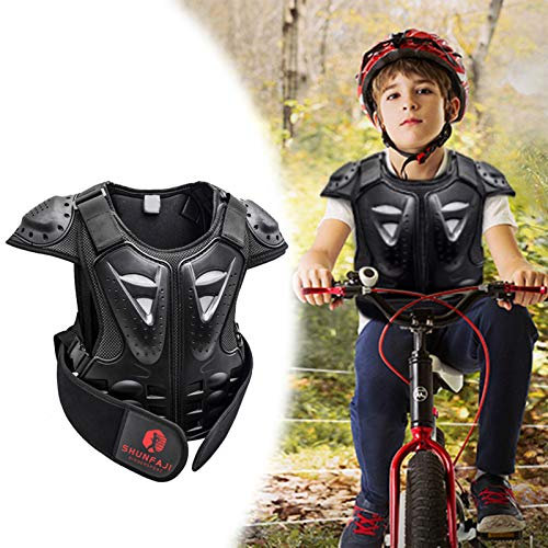 Kinder Motorrad Rüstung, Rücken Schutz Jacke, Weste Brustpanzer Racing Guard Mit Rückenprotektoren Für Riding Skating Roller Skifahren Snowboard (S)