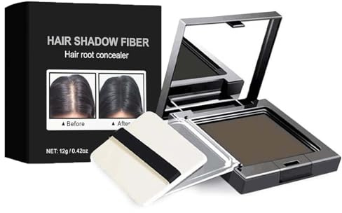 Haaransatz Puder, Dunkelbraun Volumen Puder Haare, Ansatzpuder zum Auffüllen von Dünner Werdendem Haar, Hairline Powder, Haarpuder zum Ansatz Kaschieren, Haarverdichtung, Wasserfestes (Dunkelbraun)