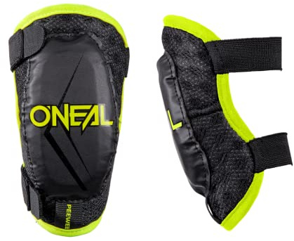 O'NEAL | Ellenbogenprotektor | Kinder | Motocross Enduro | Bequeme & dynamische Passform, Verstellbar durch elastische Bänder, Alter 4-9 Jahre | Pee Wee Elbow Guard | Schwarz Neon-Gelb | Größe XS/S
