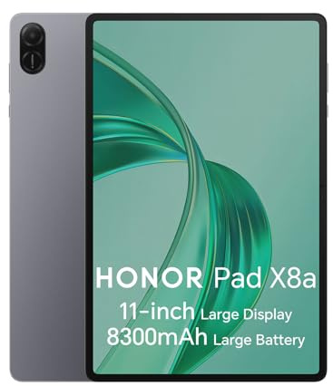 HONOR Pad X8a Tablet 128GB Speicher (Erweiterbar auf 1Tb) 8300mAh,11 Zoll 90Hz Display mit Schutz,Qualcomm SD 680,Wi-Fi/Android 14,Gray