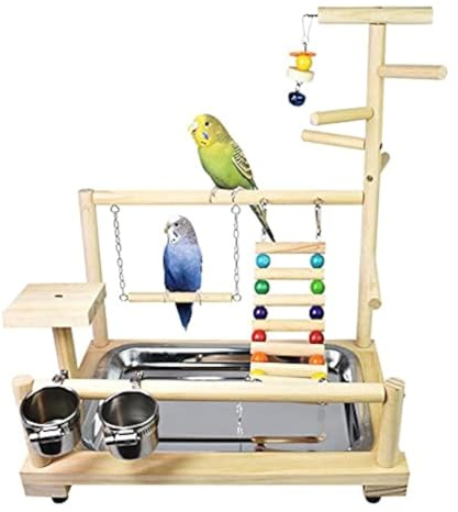 Vogel-Sitzstange, Spielzeug aus Holz, für Papageien, Spielplatz, Wellensittiche, Wellensittiche, Käfig für Wellensittiche, Papageienkäfig-Zubehör für kleine Sittiche, Nymphensittiche, Finken,