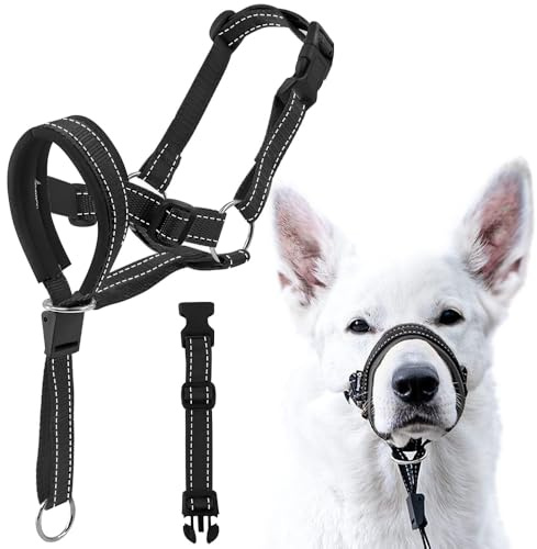 TOEECY HALTI Kopfgeschirr Hundehalfter Halfter Für Hunde Hund an der Leine zieht Anti Zug Hundegeschirr Verstellbar Bequemes Und Robustes Geschirr Für Hunde (XL)