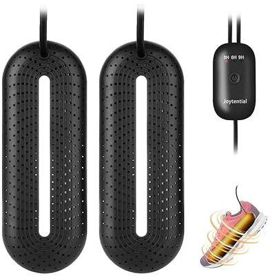 Joytential Schuhtrockner Elektrisch, Stiefeltrockner Schuh Stiefelwärmer mit Timer, Leises Stiefeltrockner, Gerüche zu Beseitigen, Schuhe zu Trocknen, Schwarz, EU Stecker
