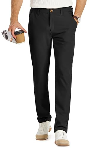 33,000ft Herren Golfhosen Atmungsaktiv Stretch Leicht mit 5 Taschen | UPF50+, Schnelltrocknend, 4-Wege-Stretch, Weich, mit Tee-Halter, für Golfen Casual Arbeit