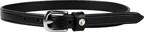 ARBO-INOX®-Sporenriemen für Reitsport – Komfortable Passform – Leder Schwarz mit Strasssteinen