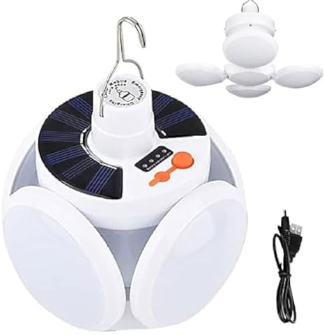 2 in 1 Faltbare Solarlampe, Solar LED Campinglampe Aufladbar, Solarlampen für Außen Garten Hängend, 5 Lichtmodi Solarlaterne, IP65 Wasserdichte Campingleuchte Zelt Licht für Camping, Zelt
