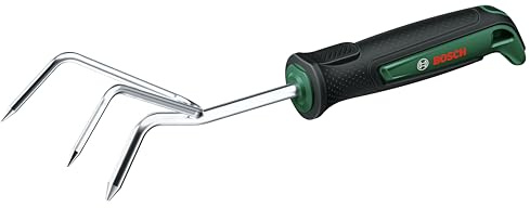 Bosch Garden Handwerkzeug Gartengrubber | Handkultivator, zum Lockern und Lüften des Bodens in Beeten, robust, Edelstahl, Softgrip, ergnonomiches Design