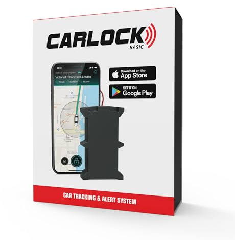 Carlock Basic - GPS Tracker Auto Alarmanlage. Digitales Ortungsgerät mit Smartphone App. Sender verfolgt Ihr Auto mühelos in Echtzeit, Peilsender benachrichtigt sofort bei verdächtigem Verhalten
