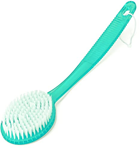 DecorRack Badebürste mit Langem Stiel, Exfoliating Körperbürste für Rücken & Füße, Duschbürste für Peeling, Massage & Hautpflege, Trockenbürste für Alle Hauttypen, 1 Stück (Grün)