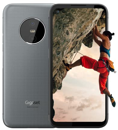 Gigaset GX6 - Outdoor Smartphone 5G - Militärstandard - staub- & wasserdicht IP68 - 6,6 FHD+ Display mit Gorilla Glass - 128GB+6GB RAM - 50MP Kamera - Schnellladen, Made in Germany, Titanium Grey