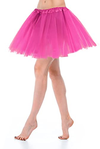 Tüllrock Tütü Rose Rot Ballettkleidung 1950er 80er Jahre Outfit Ballettkleid Vintage Tüll Bubbly Prom Party Zubehör Tanzkleidung Kleid Dirndl Damen Kurz Ballett Rock Halloween