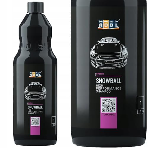 ADBL Snowball Shampoo (1L) – pH-neutrales Shampoo Konzentrat für Auto & Motorrad – Kraftvolle Reinigung – für Versiegelte Fahrzeuge – Autowäsche, waschen, Autoshampoo, Handwäsche, Autoreiniger