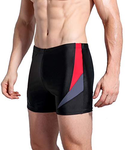 WHCREAT Herren Badehose Sport Schwimmhose Badeshorts Beachshorts Chlor Resistent