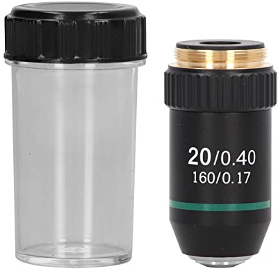 Achromatisches Objektiv Achromatisches Mikroskopobjektiv aus Messing Verchromtes 20X-Mikroskop-Objektivobjektiv-Schnittstelle 20,2 Mm