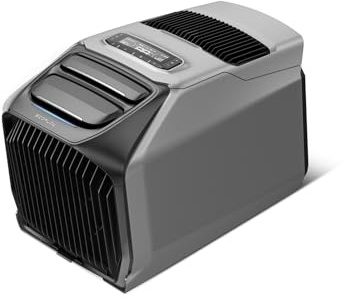 ECOFLOW WAVE 3 Tragbare Klimaanlage, 1800 W/6100 BTU Kühlen, 2000 W/6800 BTU Heizen, 1000 W Schnellladen (75 Min.), 8 Std. Akkulaufzeit, App-Steuerung, Mobile Klimaanlage für Camping, Wohnmobile, SUVs