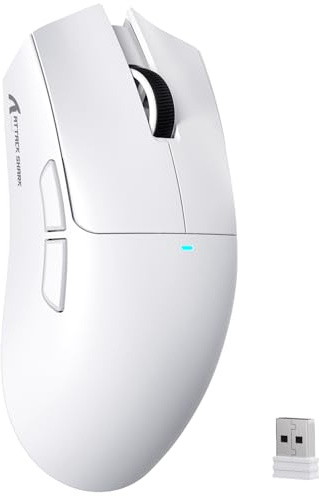 ATTACK SHARK X11SE Kabellose Gaming-Maus, 63g Superleicht, mit PixArt PAW3311-Sensor, 22000 DPI, Tri-Mode BT/2,4 GHz/Kabelgebunden, 1000Hz, 300mAh Battery, Dual-Treiber, für PC/Xbox/PS/Mac, Weiß