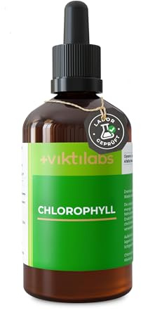 Chlorophyll - natürliches Chlorophyllin aus Alfalfa - hochdosierte Tropfen | Natürliche Quelle - 200 mg Chlorophyllin pro Tagesdosis - 75 Tropfen pro Tag - 2700 vegane Tropfen - ohne Zusatzstoffe