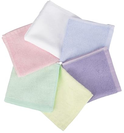 Ko&Pro 100% Bambus Tücher 6er Set 25x25 cm | Sanfte Pflegetücher - Perfekt geeignet als Baby-Waschlappen, Waschtücher, Abschminktücher, Gesichtstücher, Reinigungstücher | Inklusive DIY-Rezeptesammlung
