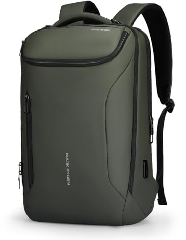 MARK RYDEN Laptop Rucksack 17.3 Zoll Herren, Groß Wasserabweisend YKK | Ergonomisch gepolstert mit USB Ladeanschluss & Diebstahlschutz, Ideal für Business, Reise, Pendeln, Uni, Outdoor & Schule