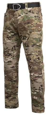 BWBIKE Herren Outdoor Hose Wasserabweisende Kampfhose Camouflage Arbeitshose Verschleißfeste Taktische Herrenhose Camo Training EDC Cargohose