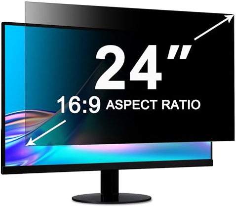 ZOEGAA Sichtschutzfolie 24 Zoll 16:9 für Monitor(53.1 * 299 MM) | Blickschutzfolie 24 zoll für Monitor,Anti‑Blaulicht & Blendschutz, Doppelseitig, für HP Dell Lenovo Acer ASUS LG ViewSonic