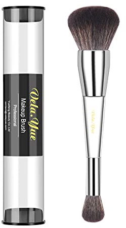 Vela.Yue Doppel-End Foundationpinsel Concealerpinsel Lucite Griff Make Up Pinsel für Gesicht und Augen