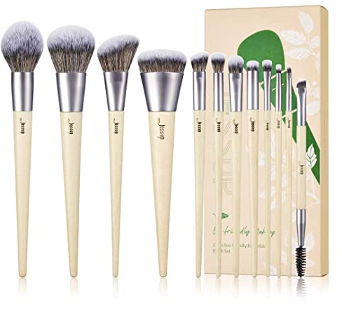 Jessup Make-up Pinselset 12tlg Alltag Gesicht Augen T327 | Weiche Synthetikfasern, einfaches Verblenden für Foundation, Kontur, Concealer, Puder und Augen-Make-up