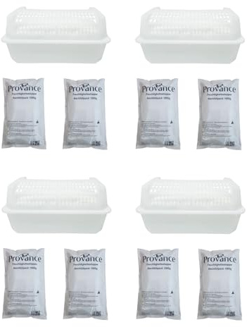 1-12 Boxen XL Luftentfeuchter Sets mit 2x1000g Granulat Raumentfeuchter (4x Box plus 8x 1000g Granulat)