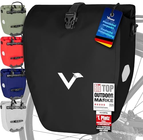 Valkental ValkBasic Large Wasserdichte Gepäcktasche – 20 L | Abschließbar gegen Diebstahl, große Sichtbarkeitsreflektoren, bombensicher befestigt